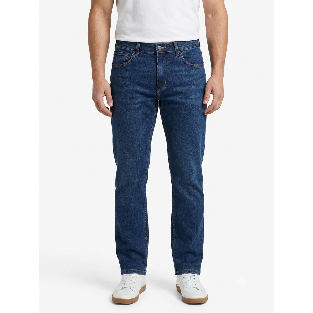 Rugby University Straight Jeans Mens 38x32 Blue Denim Medium Wash Relaxed Fit